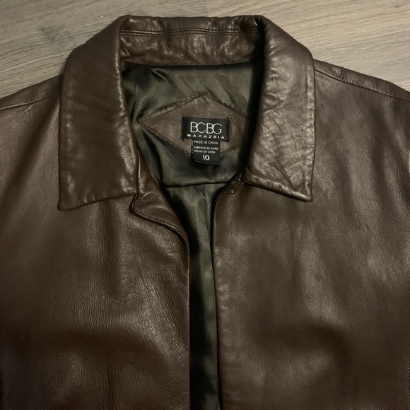 BCBGMaxAzria Brown Leather Jacket - Picture 2 of 5